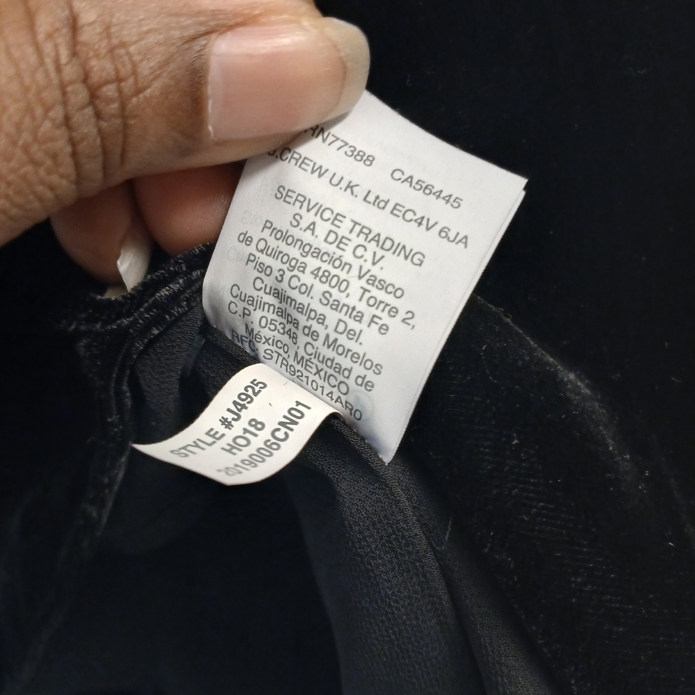 Black Velour Velvet V Neck Cami Tank Top 20 New! J. Crew - Picture 8 of 11